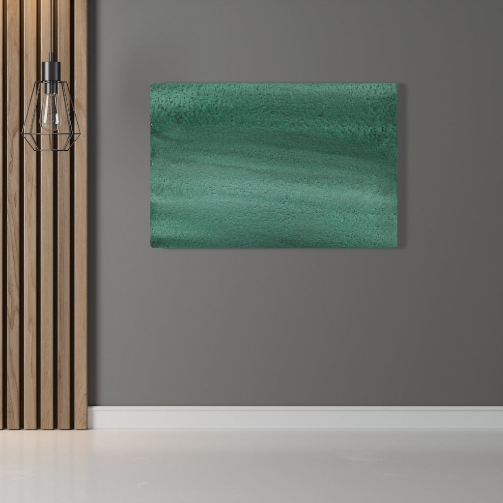 ABSTRACT WALL CANVAS ART | Green Watercolor Wash