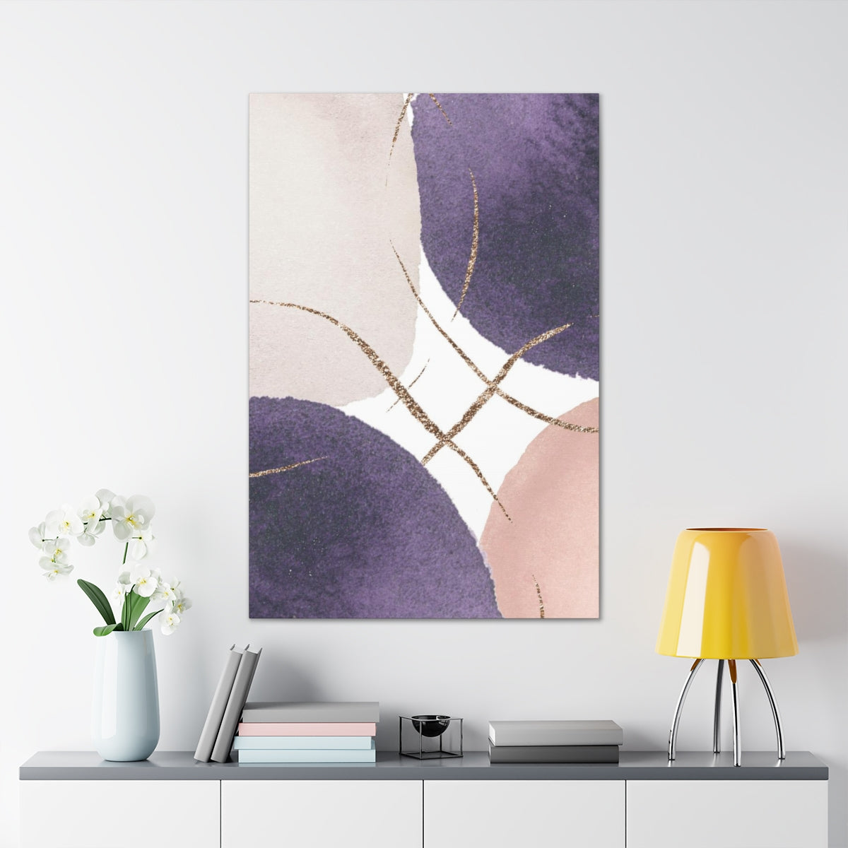 Abstract Wall Canvas Print | Purple Pink