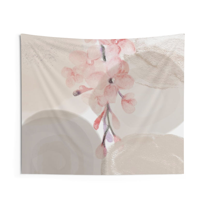 Floral Tapestry | Beige Pink Brown Blossom