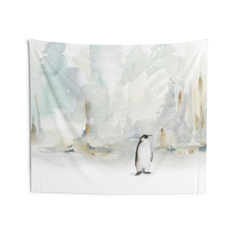 Landscape Tapestry | Winter Penguin Blue White