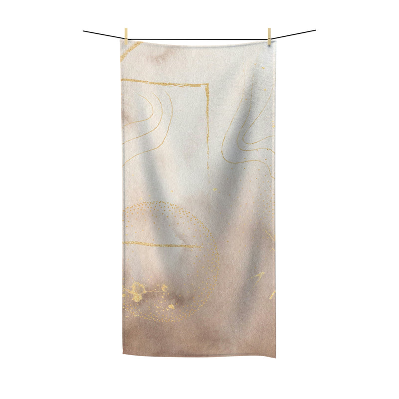 Abstract Minimalist | Beige Ombre Bath Towel