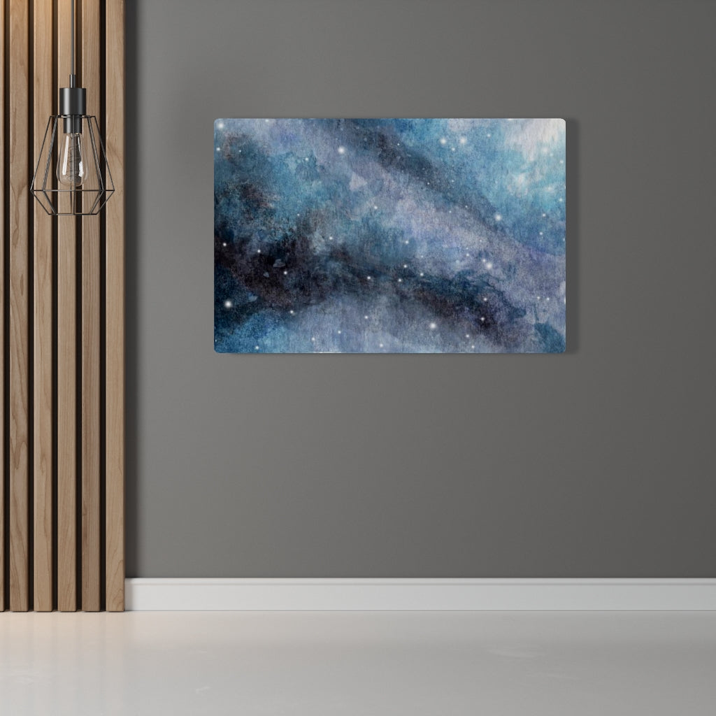 Abstract Canvas Art | Blue Navy Celestial Sky