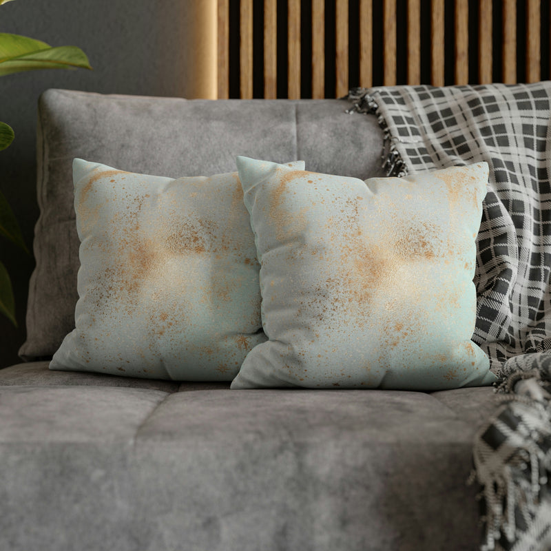 Abstract Pillow Cover | Mint Green Blue Beige