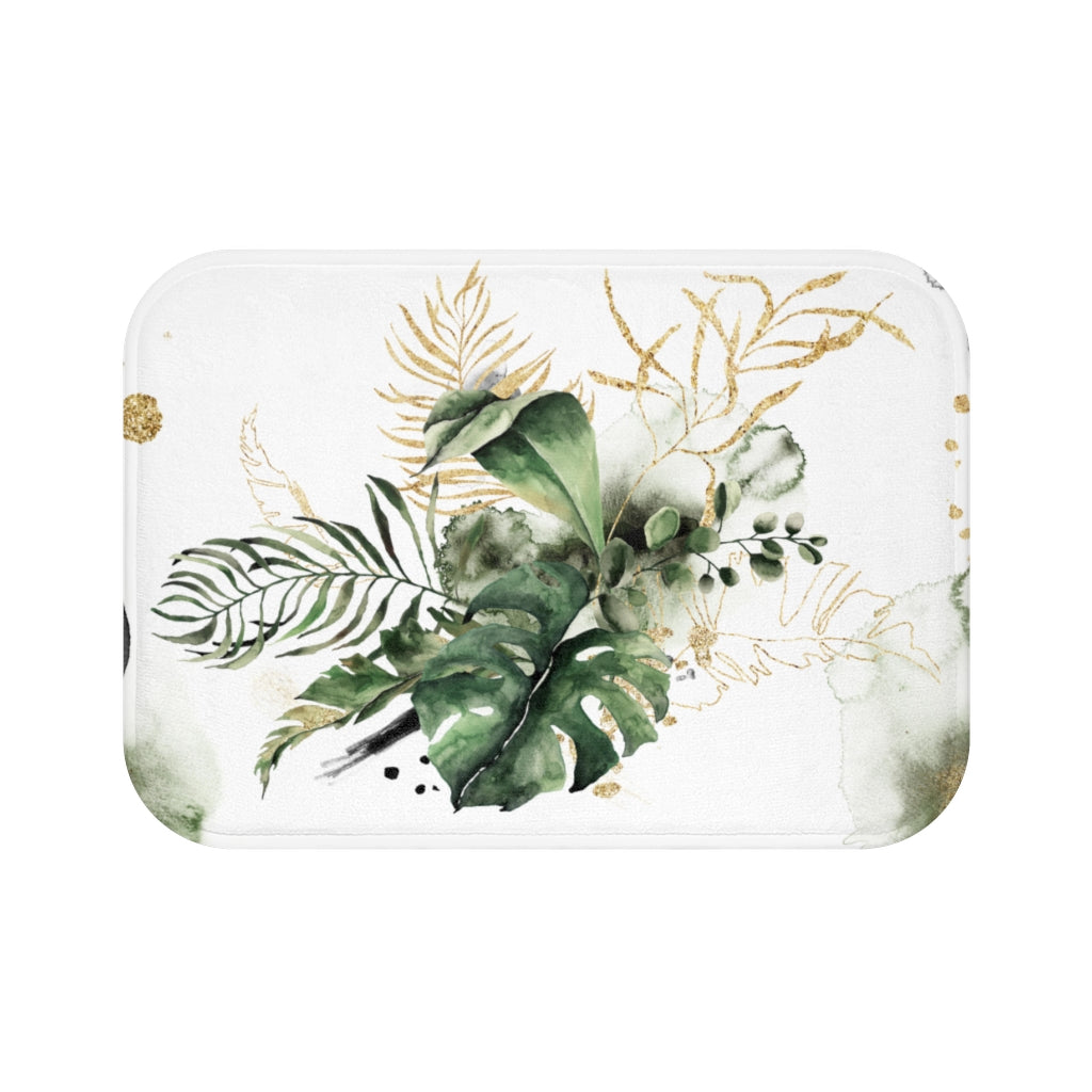 Monstera Leaves Bath Mat