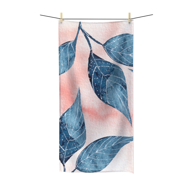 Floral Bath Towel | Blue Leaves