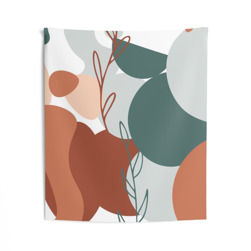 Floral Tapestry | Beige Rust Sage Green White