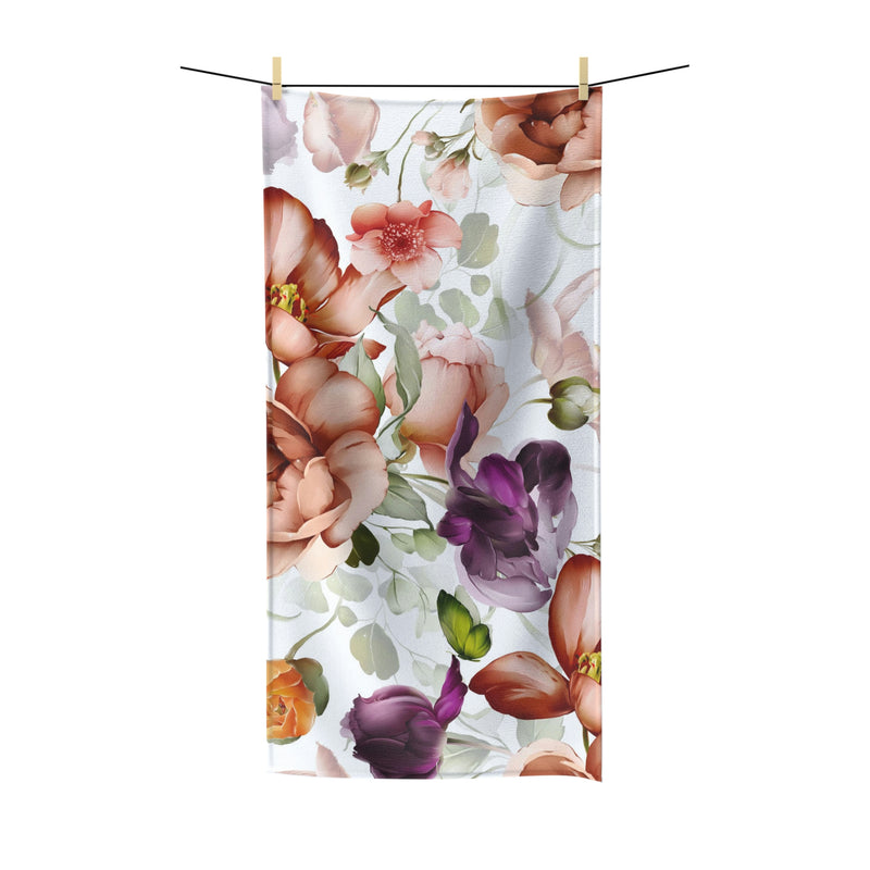 Boho Bath Towel | Floral Peonies