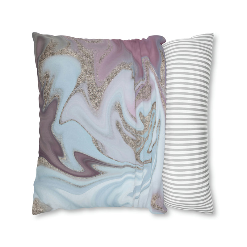Abstract Boho Pillow Cover | Sky Blue Lavender