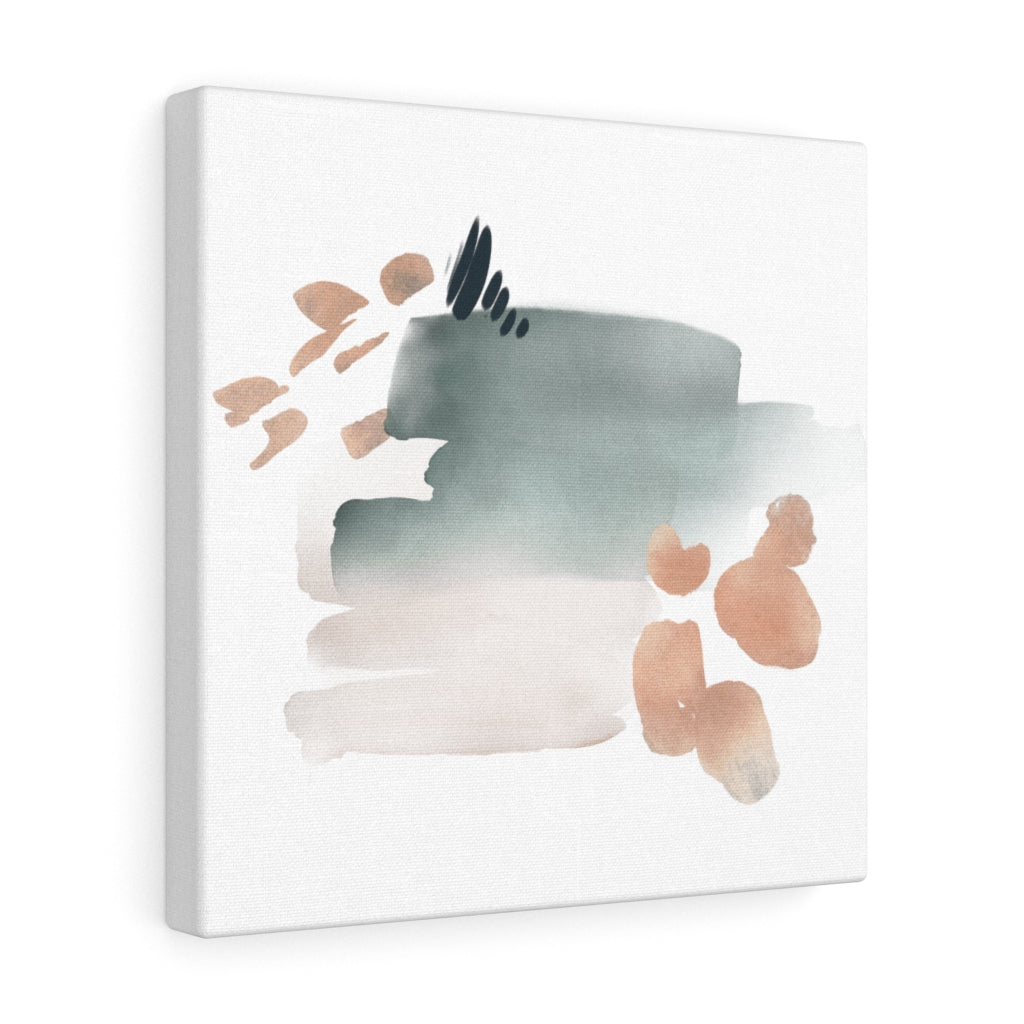 Abstract Canvas Art | Grey White Blush Pink