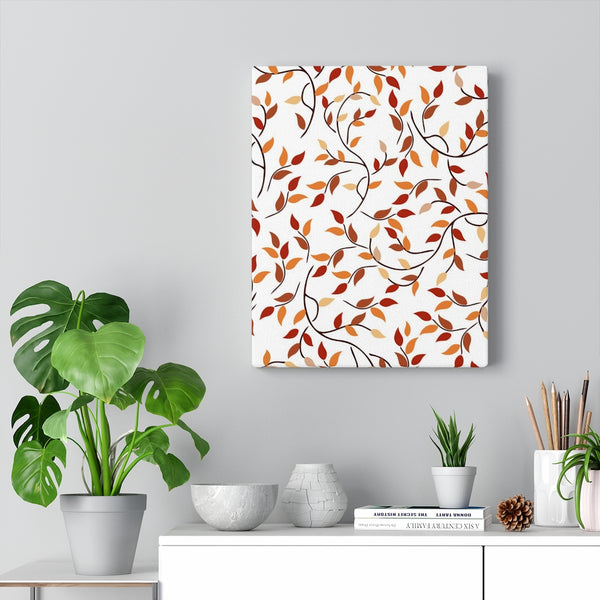 FLORAL WALL CANVAS ART | Red Orange White