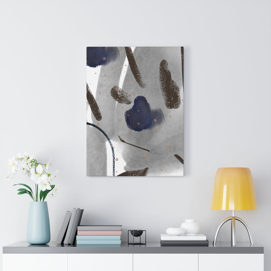 Abstract Canvas Art | White Grey