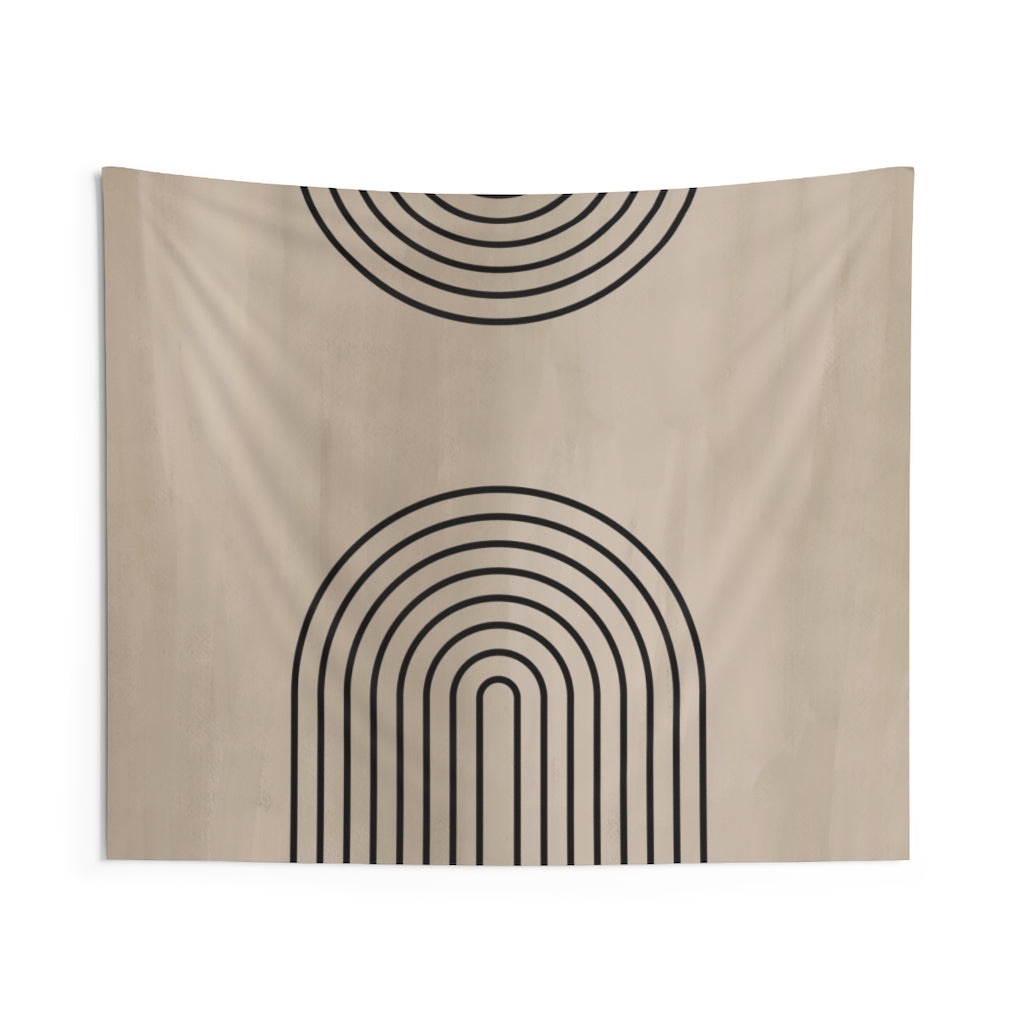 Abstract Tapestry | Black Beige