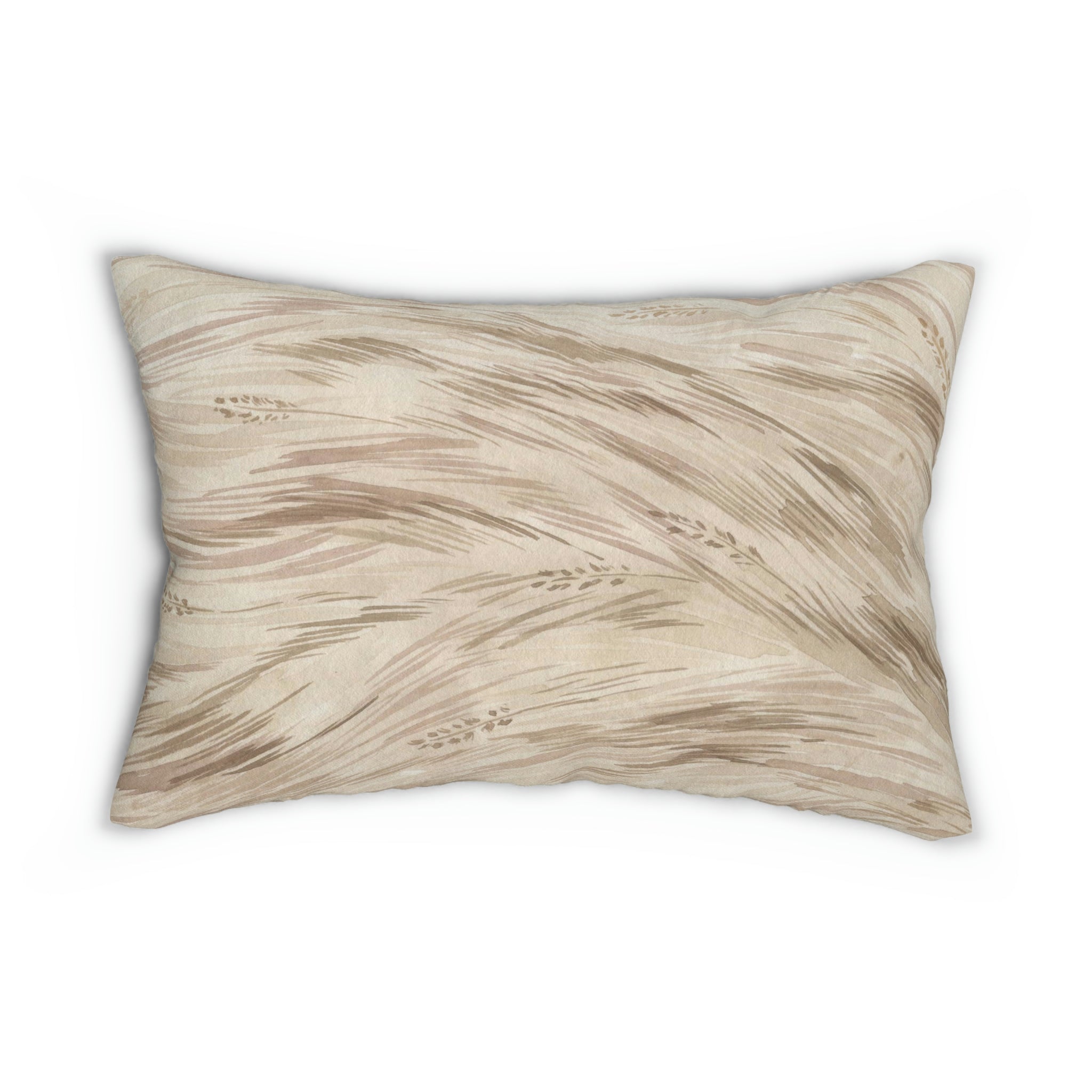 Abstract Lumbar Pillow | Beige Earthy Neutral