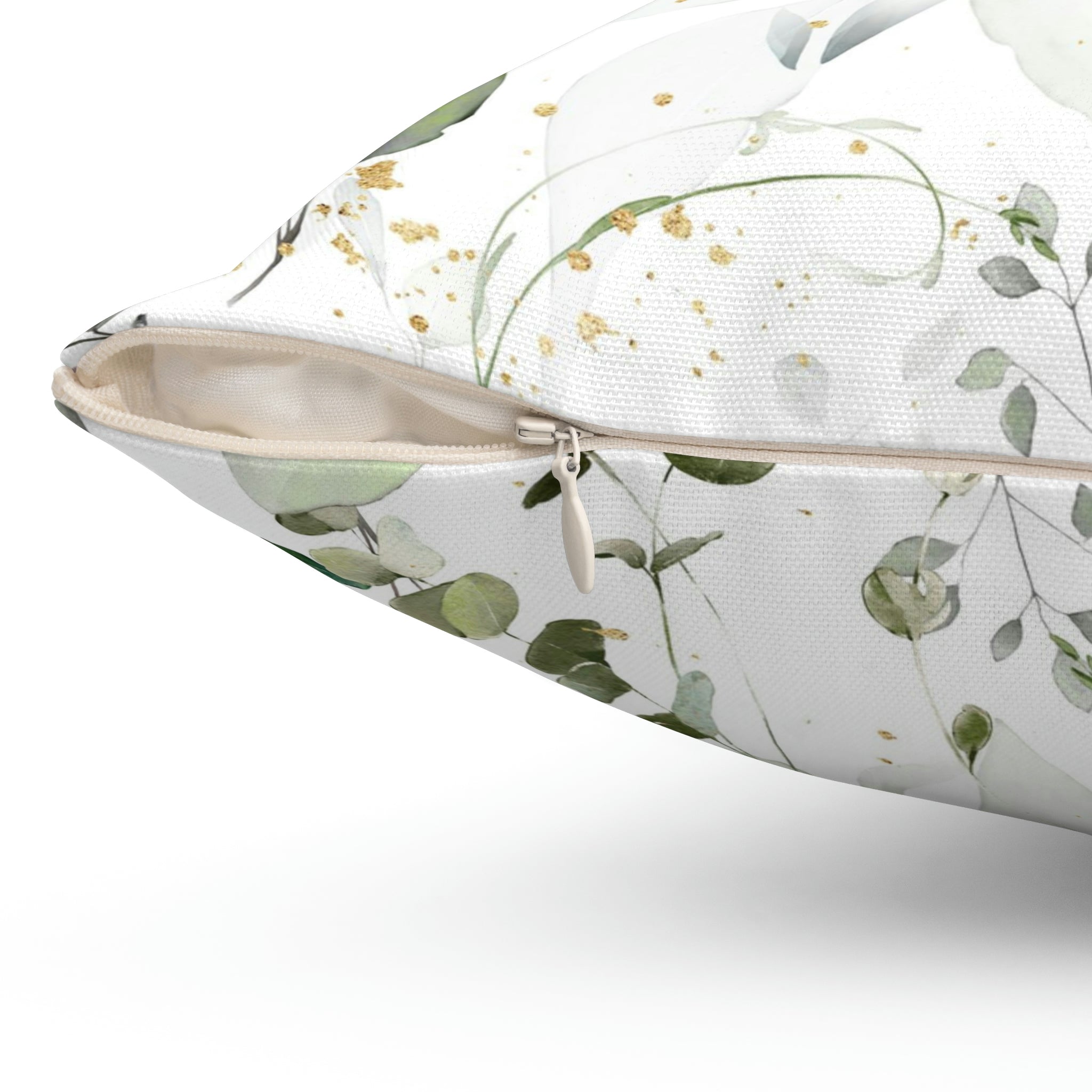 Eucalyptus Floral Pillow Cover | White Sage Green