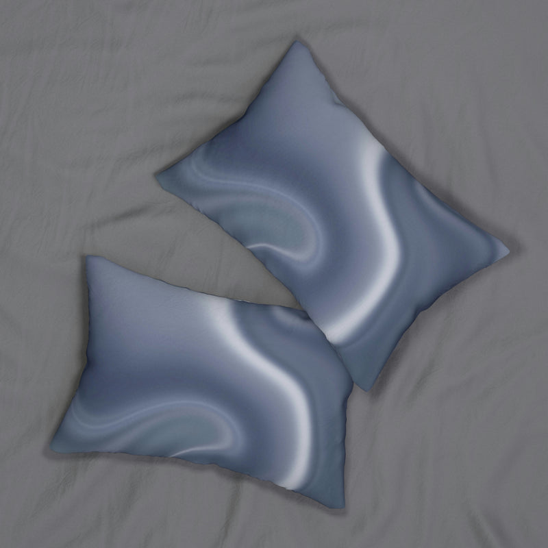 Boho Lumbar Pillow | Navy Blue Ombre Abstract