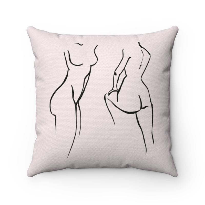 Boho Pillow Cover | Twin Female Form Cream