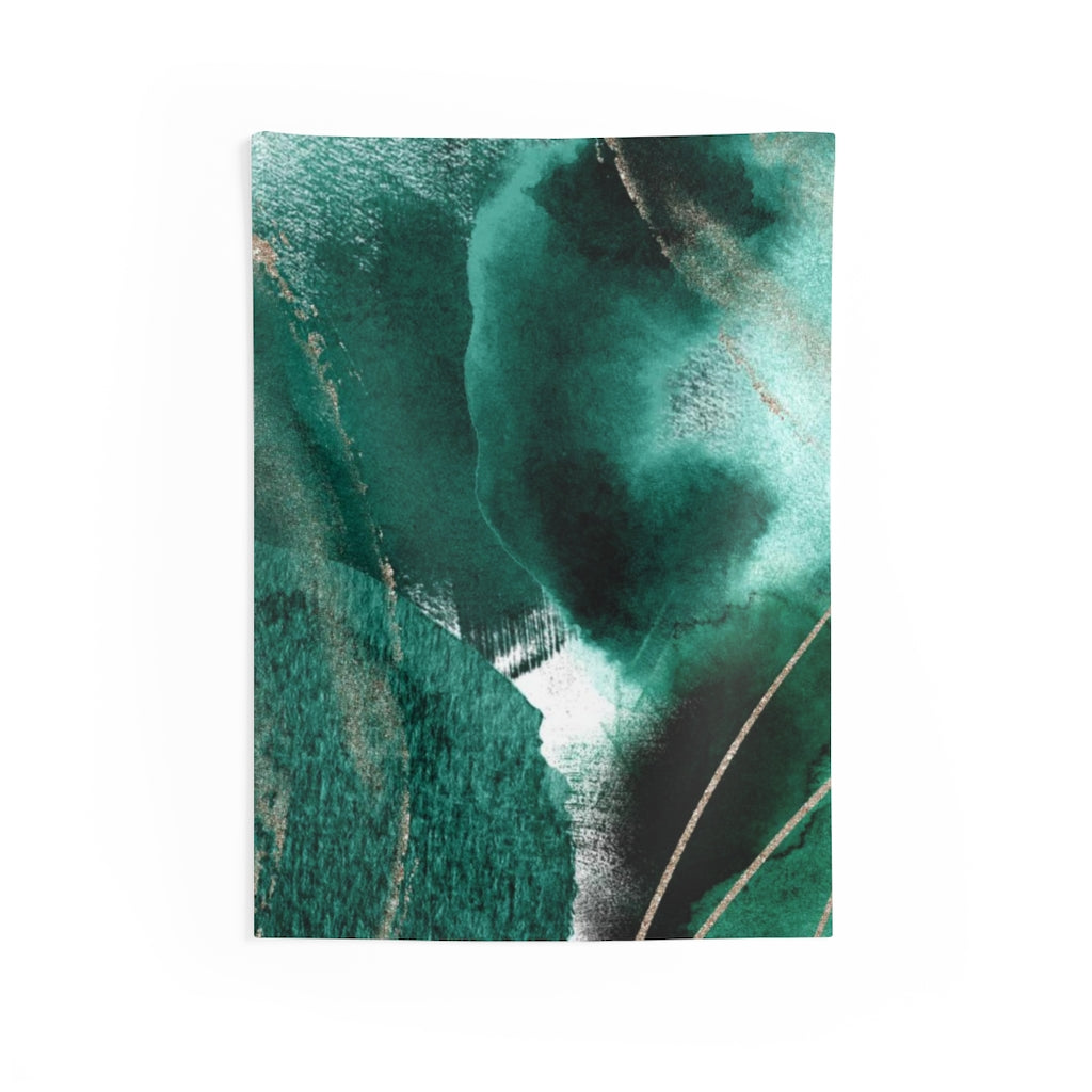 Abstract Tapestry | Emerald Green White