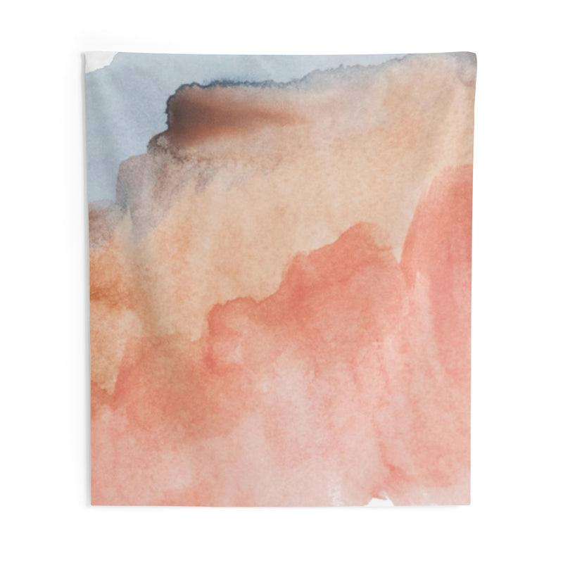Abstract Tapestry | Salmon Pink Beige Blue
