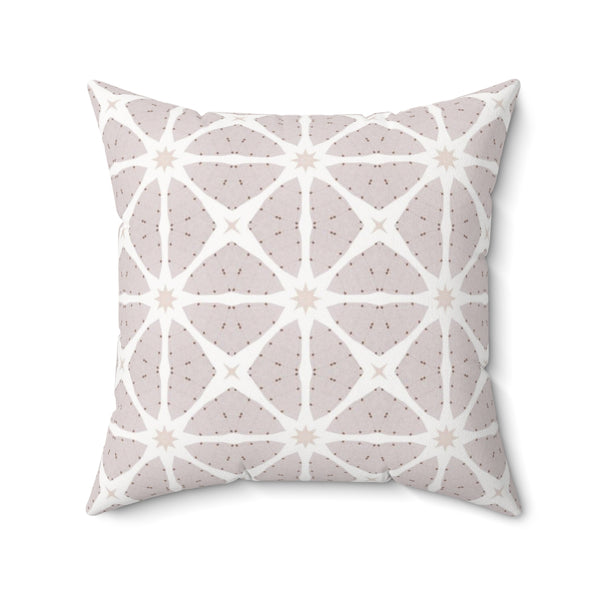 Geometric Pillow Cover | White Cream Pink