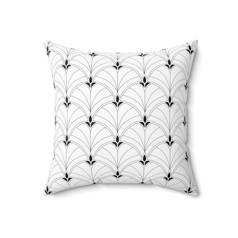 Art Deco Pillow Cover | Black and White Minimalist
