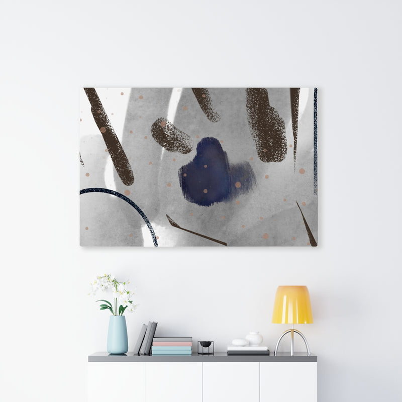 Abstract Canvas Art | White Grey