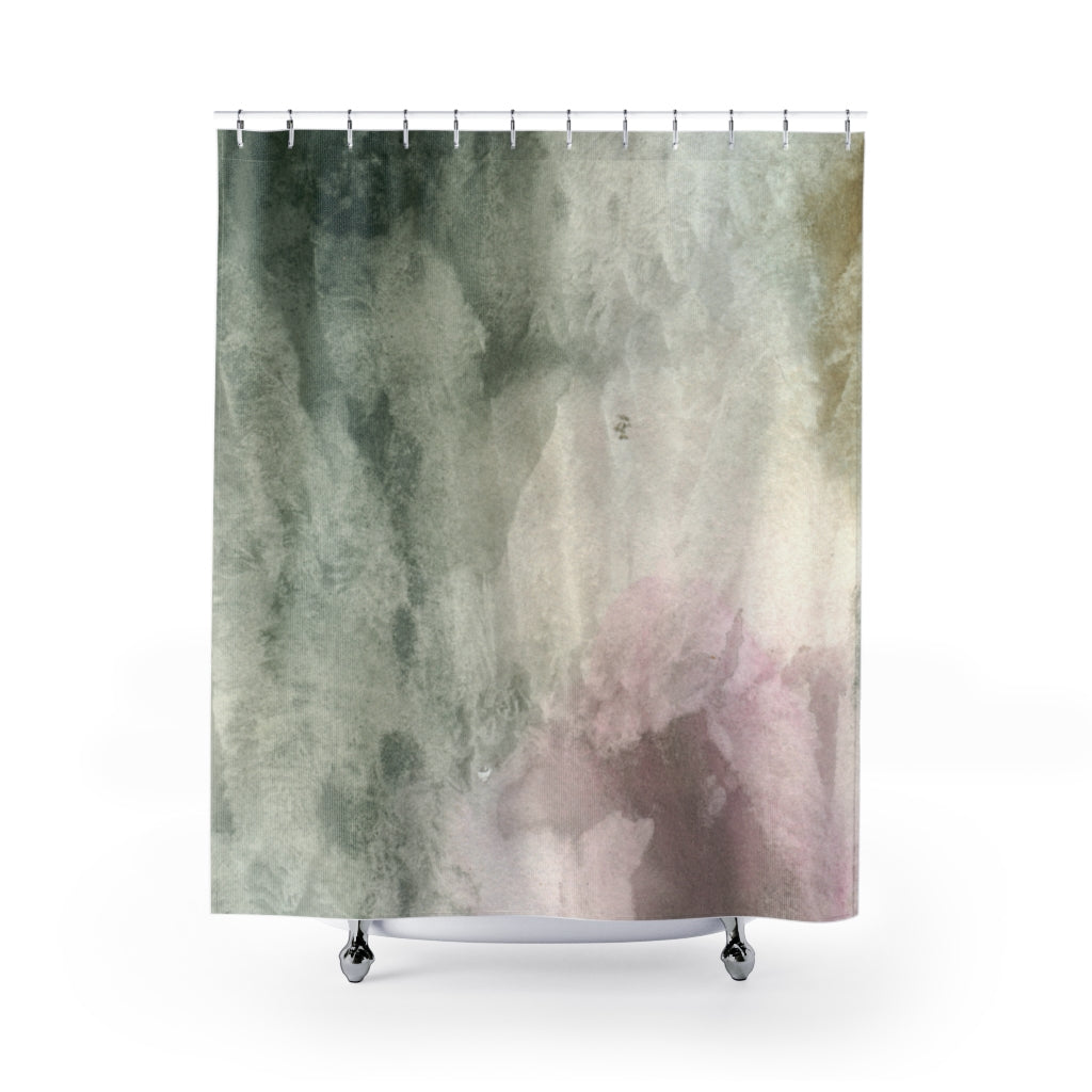 modern boho fabric shower curtain