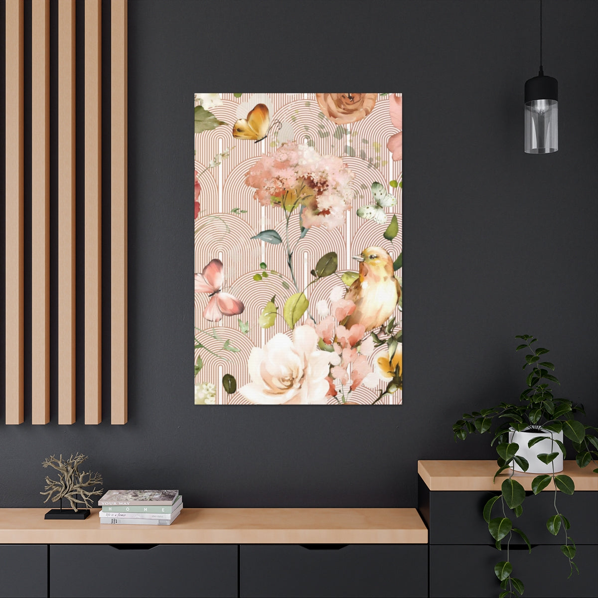 Floral Wall Canvas Print | Secret Garden