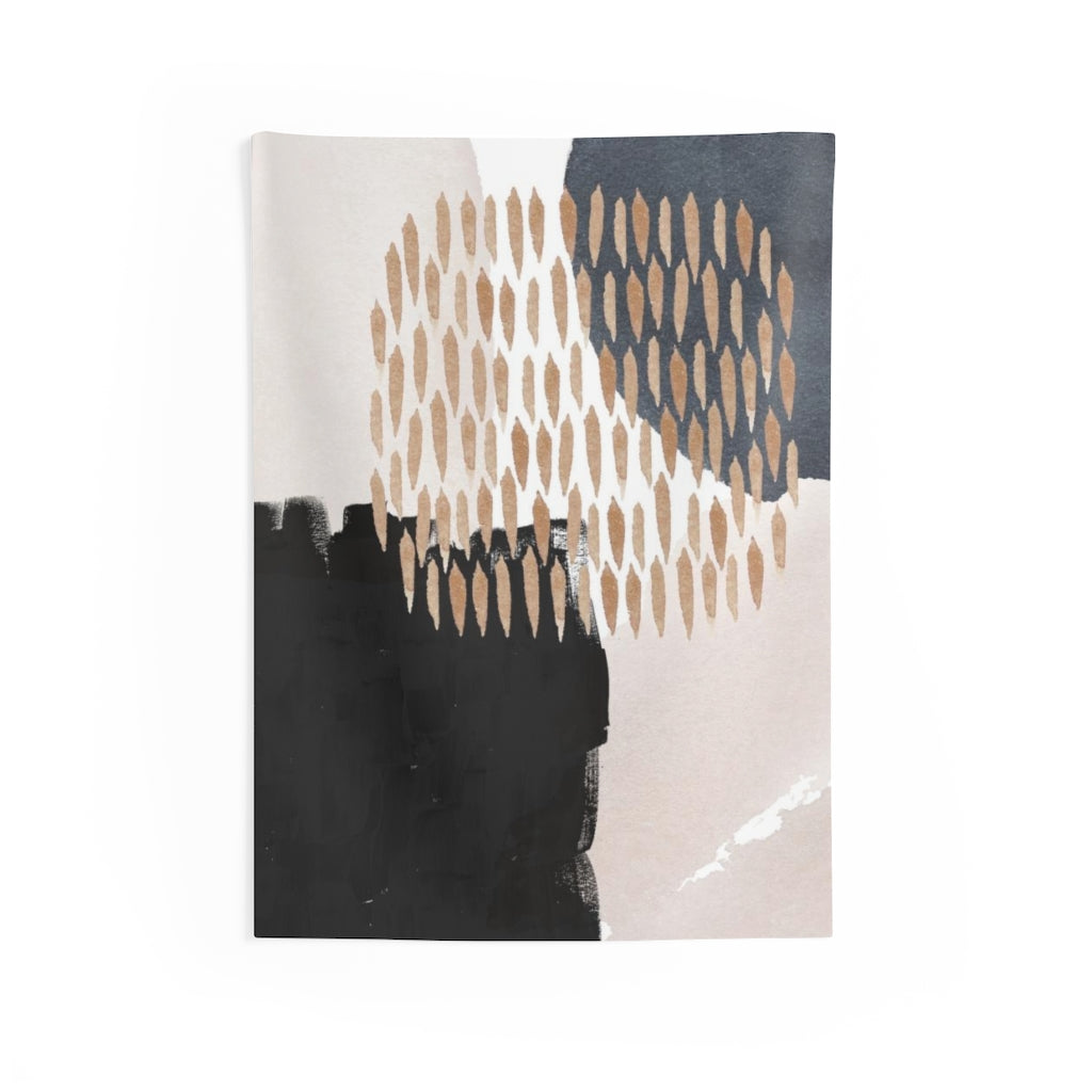 Abstract Tapestry | Beige Black Brown