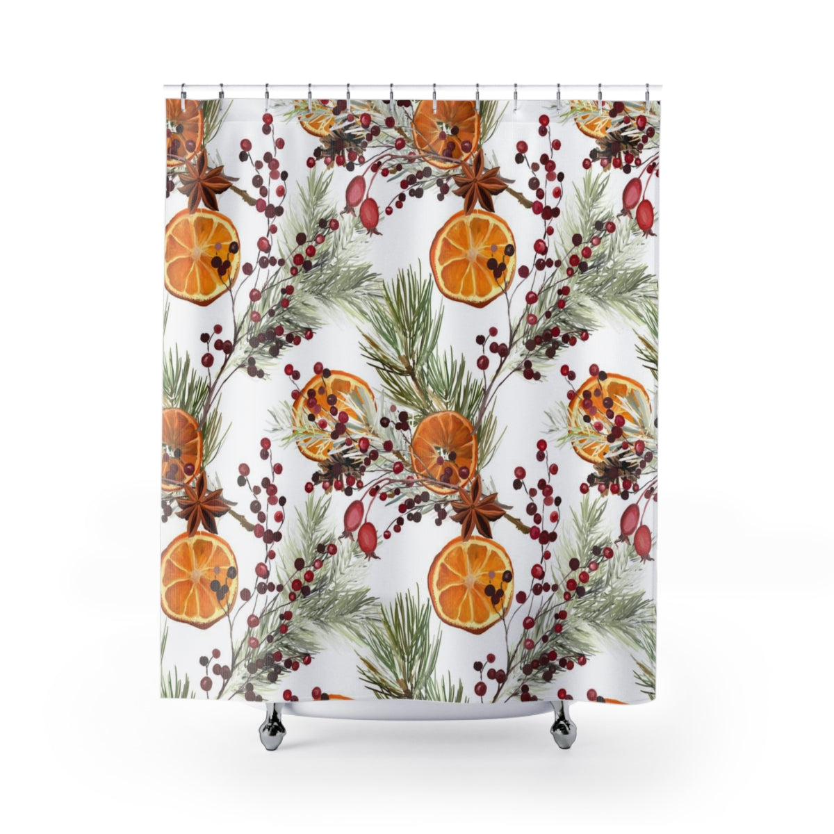 modern boho fabric shower curtain