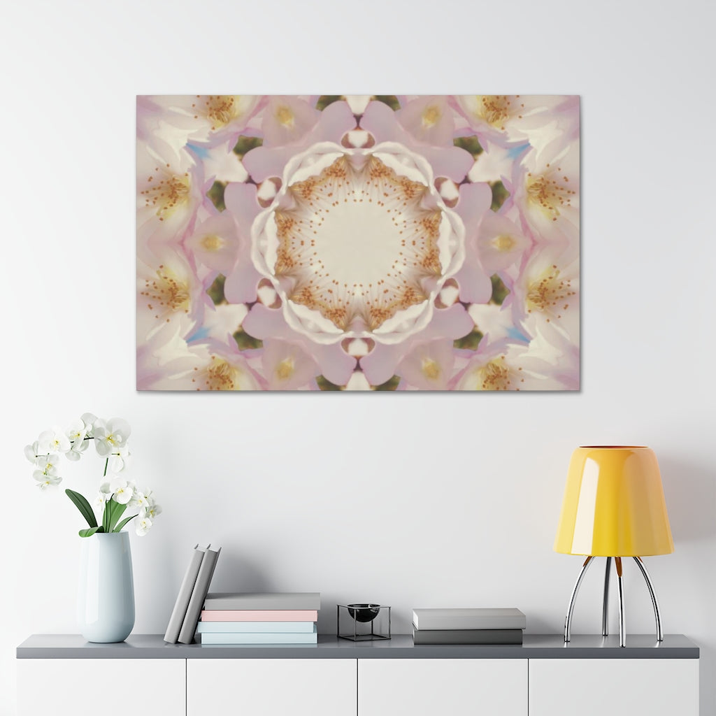 Abstract Canvas Wall Art | Mauve Beige