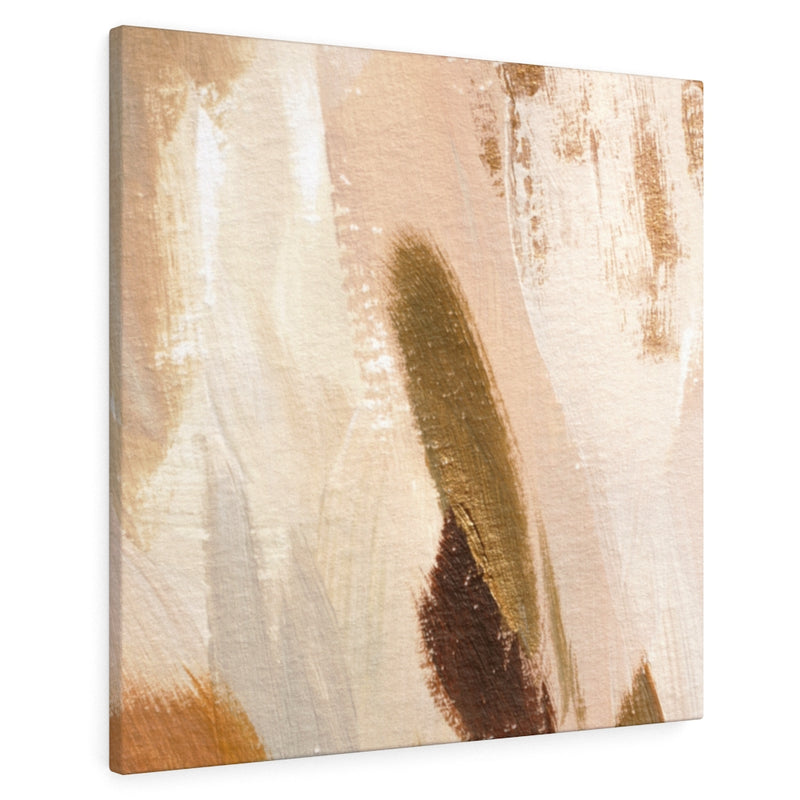 Abstract Canvas Art | Brown White Cream Beige