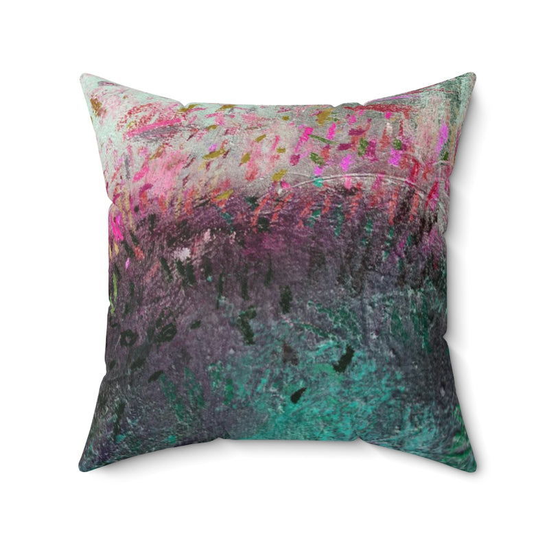 Abstract Pillow Cover | Pink Turquoise