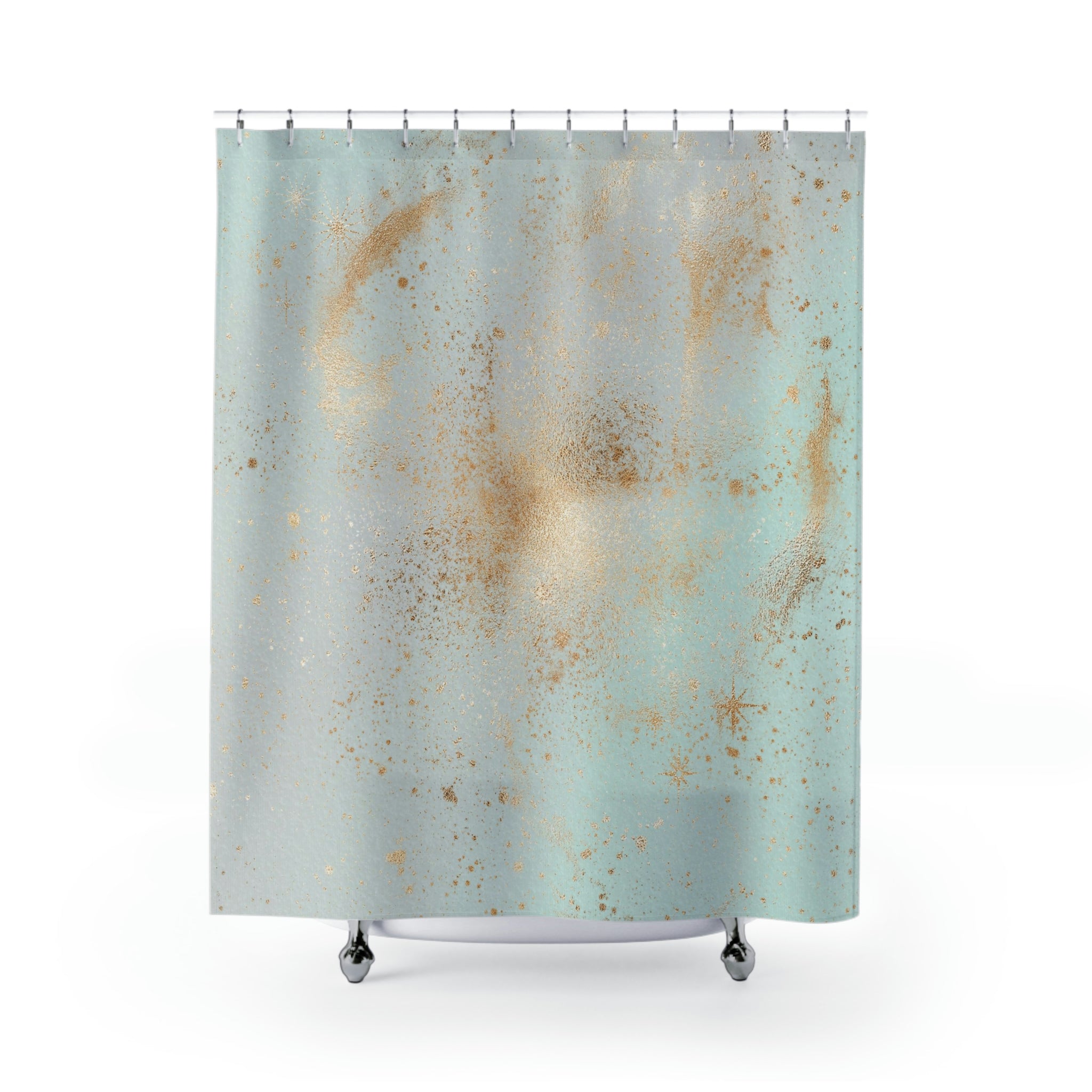 modern boho fabric shower curtain