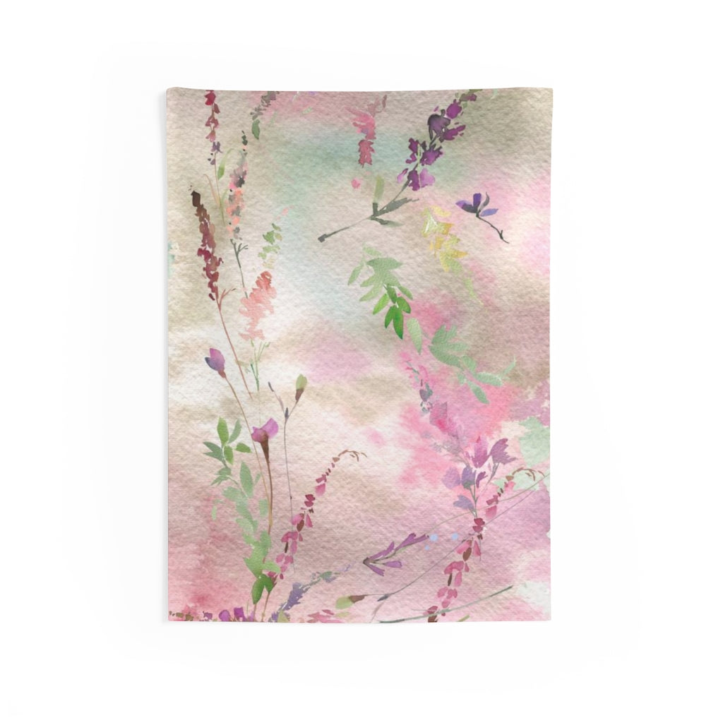 Floral Tapestry | Beige Pastel Pink Green