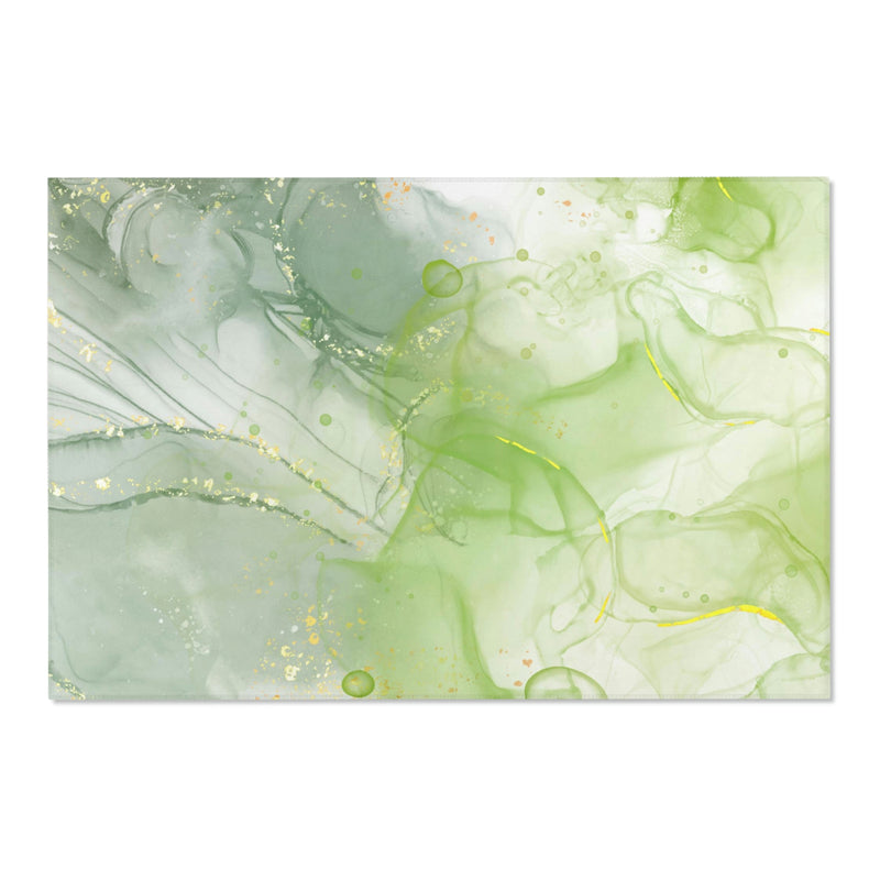 Abstract Area Rug | Sage Green White