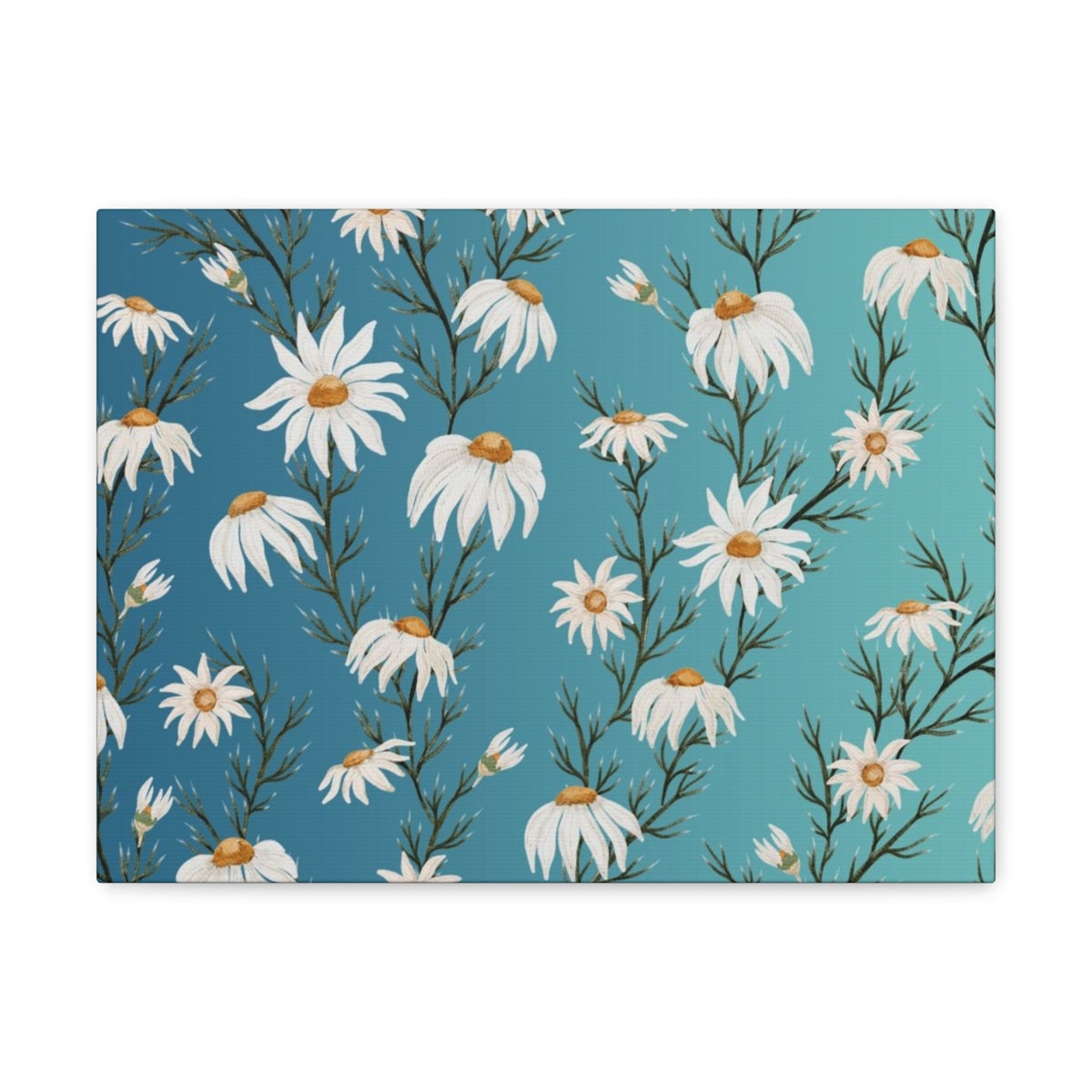 Floral Wall Canvas Print | Daisies Dreams