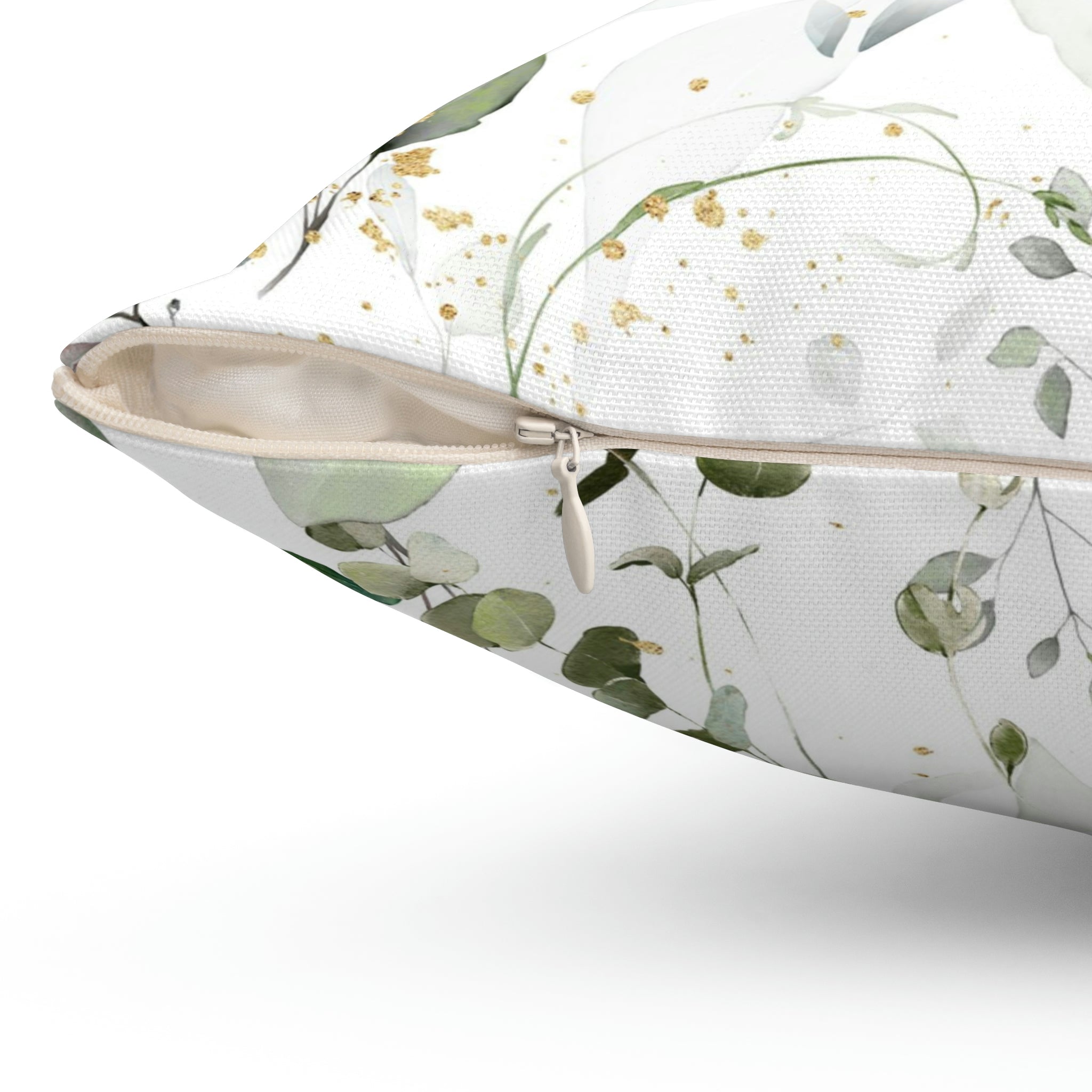 Eucalyptus Floral Pillow Cover | White Sage Green