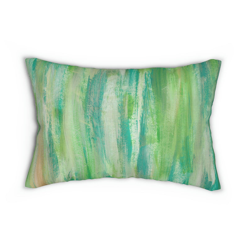 Abstract Lumbar Pillow | Ocean Green