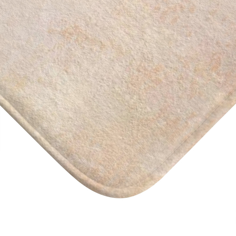 Terracotta Bath Mat | Beige Cream Leaves