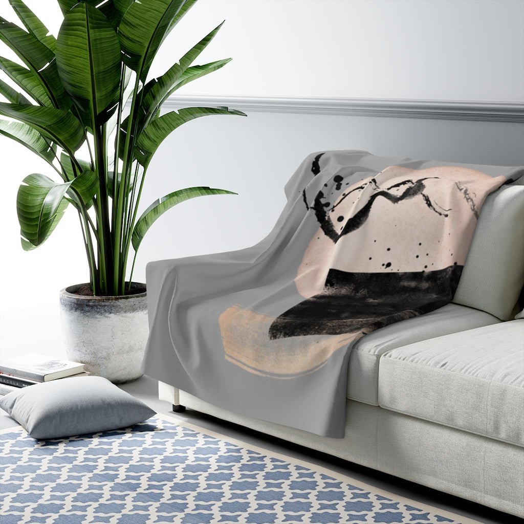 Abstract Blanket, Gray Black