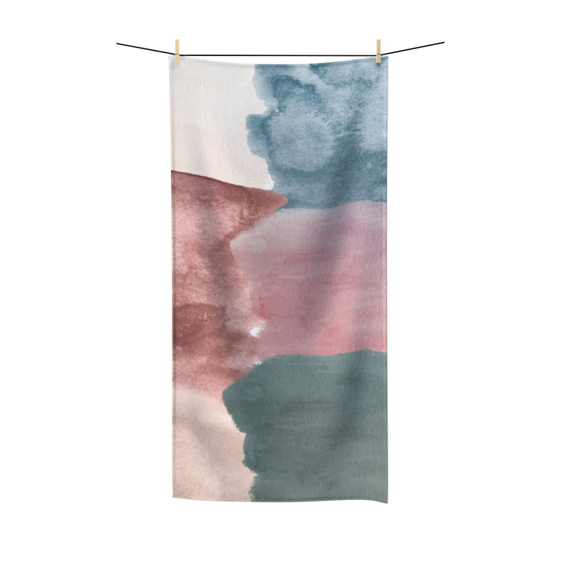 Abstract Bath Towel | Teal Pink