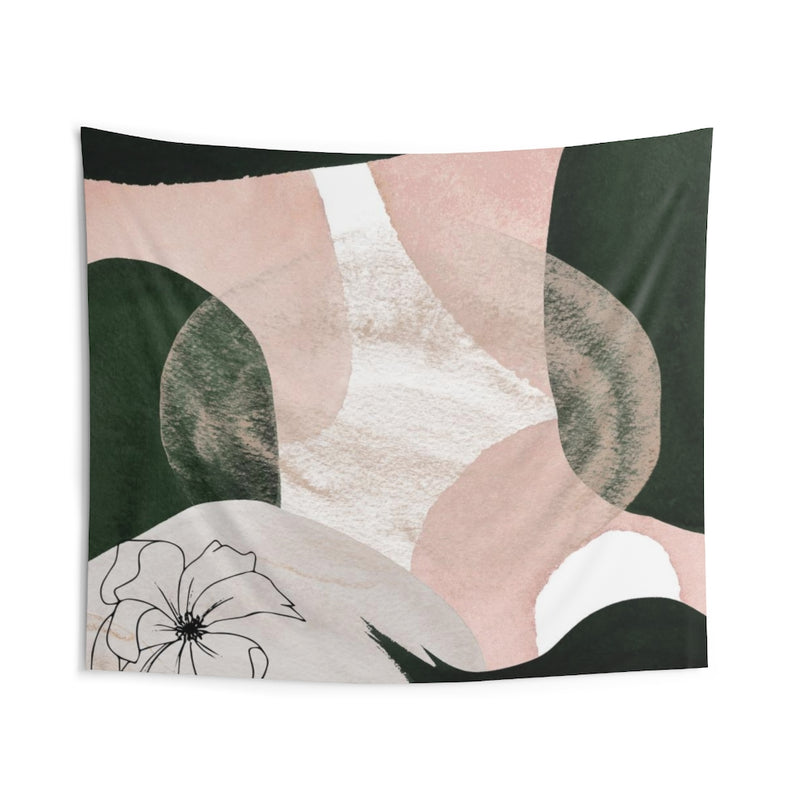 Floral Tapestry | Pastel Pink Beige Green
