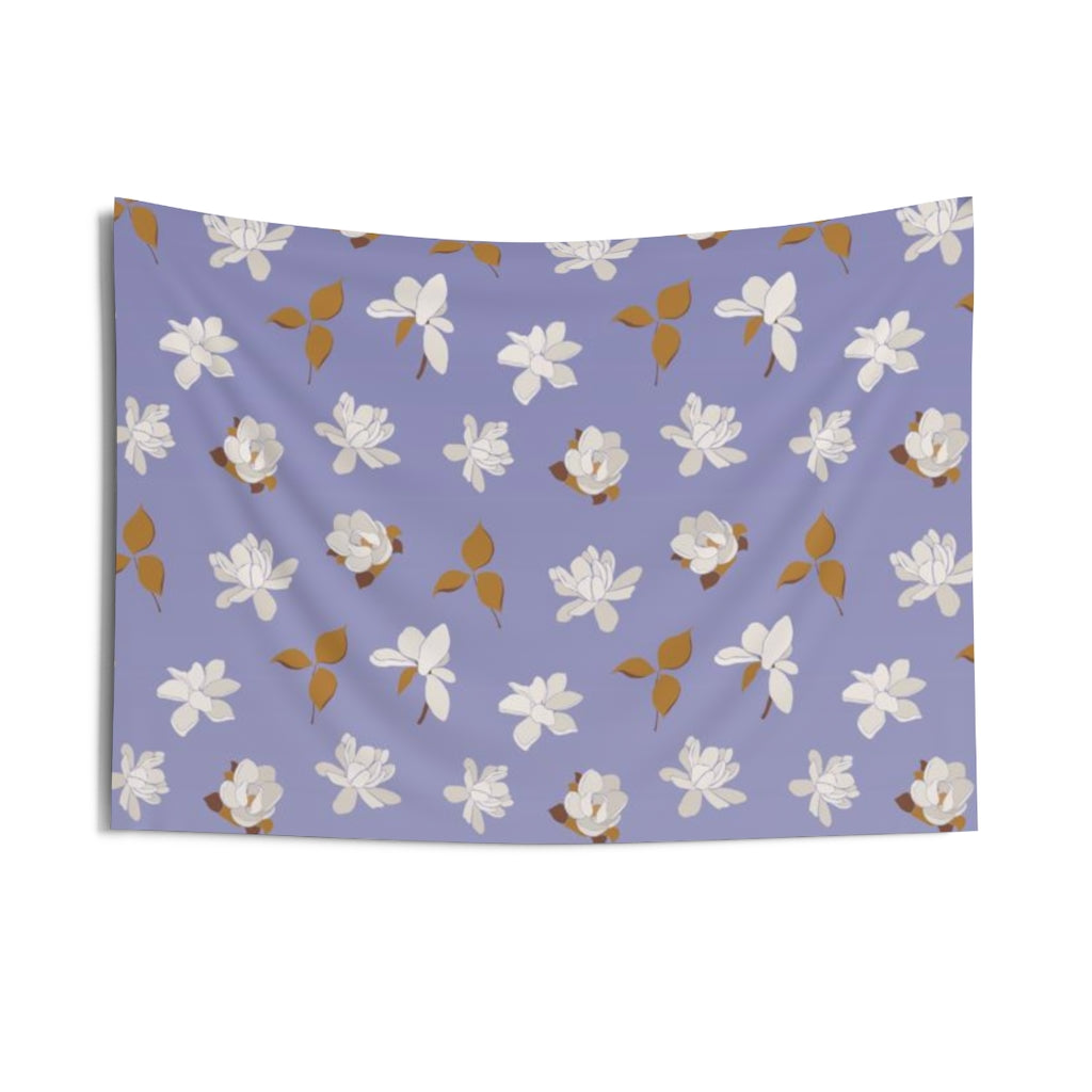 Floral Tapestry | Pastel Purple White Brown