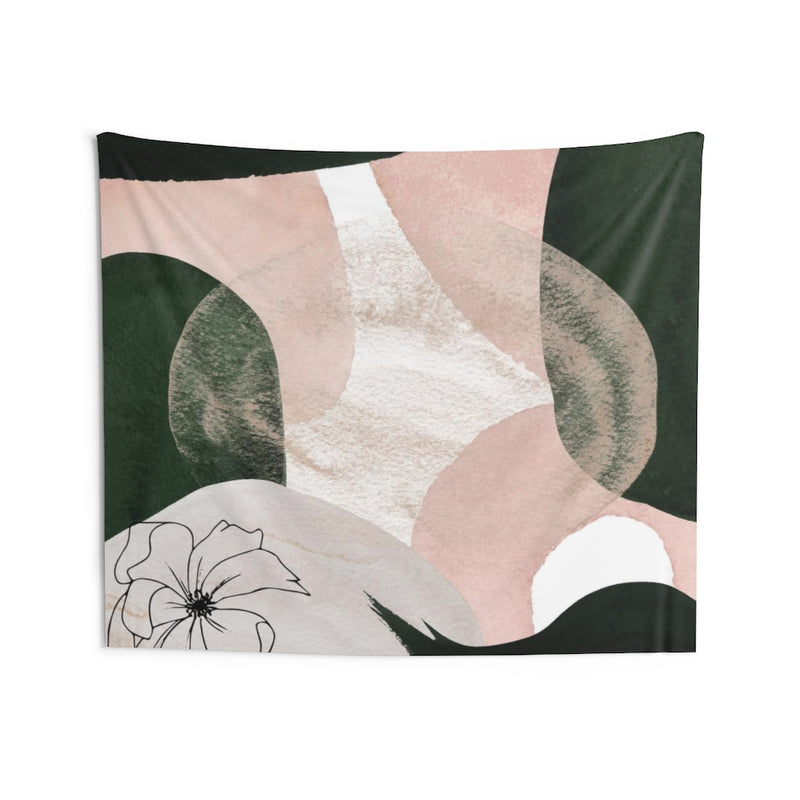 Floral Tapestry | Pastel Pink Beige Green