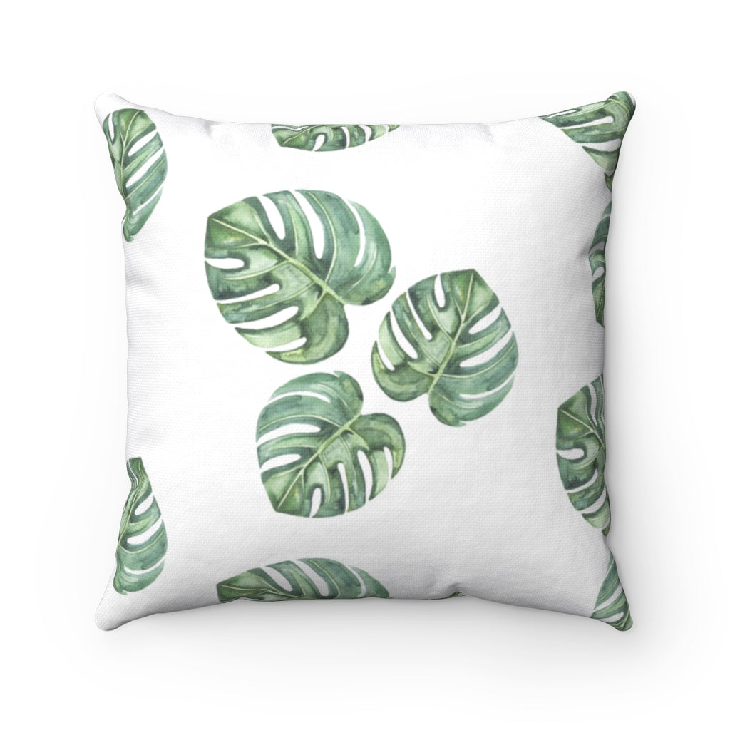 Boho Pillow Cover | Green Leaves