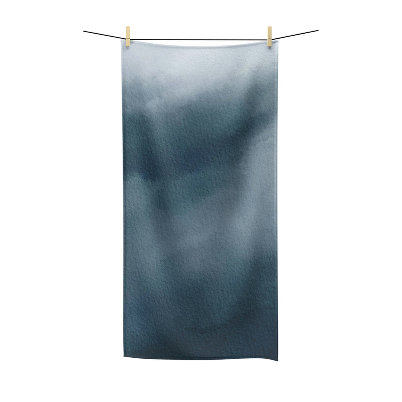 Abstract Boho Bath Towel |  Navy Blue Ombre Gradient