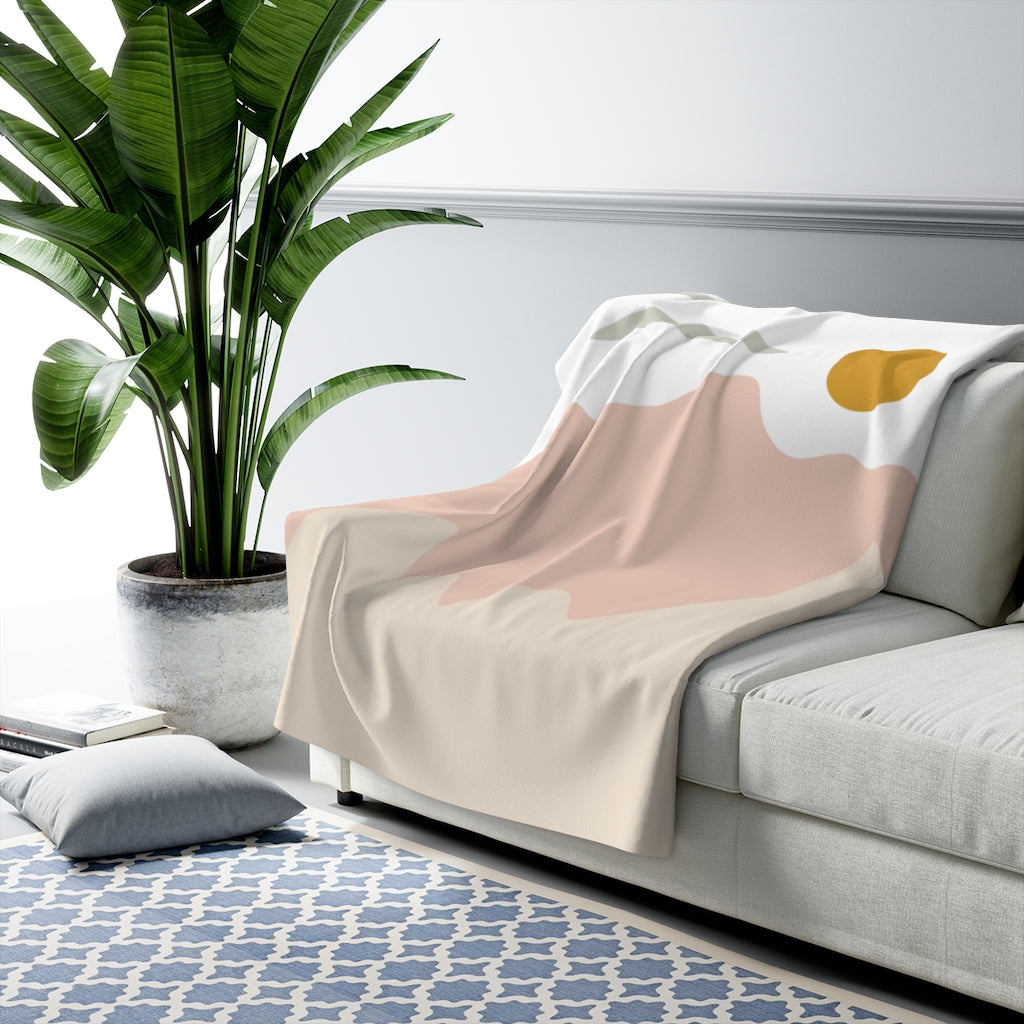 modern abstract cozy blanket