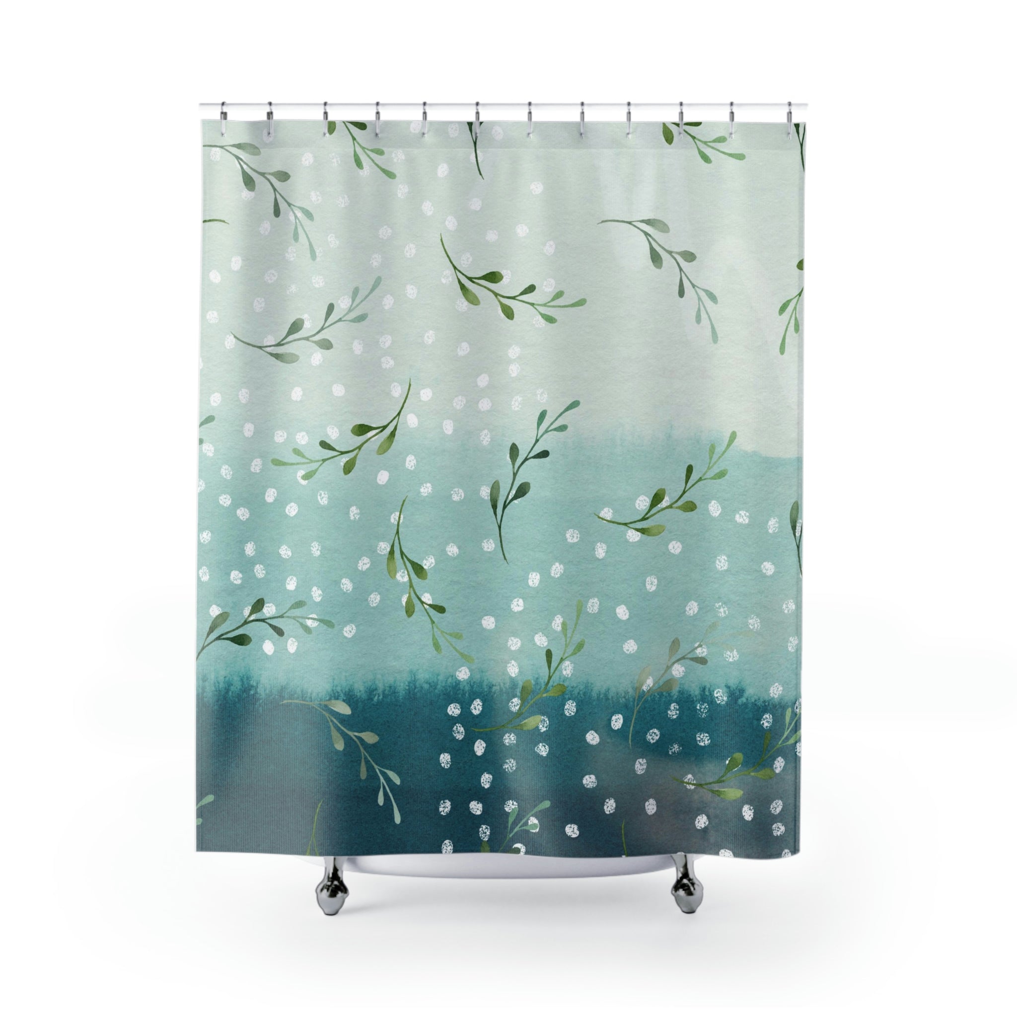 modern boho fabric shower curtain