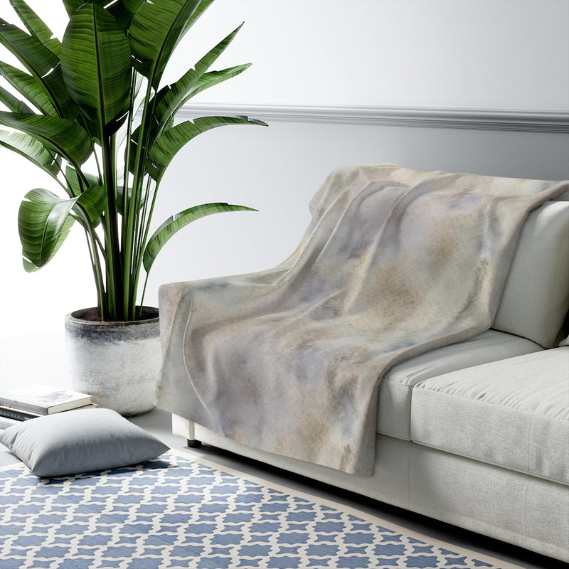 Abstract Comfy Blanket | Beige White Ombre