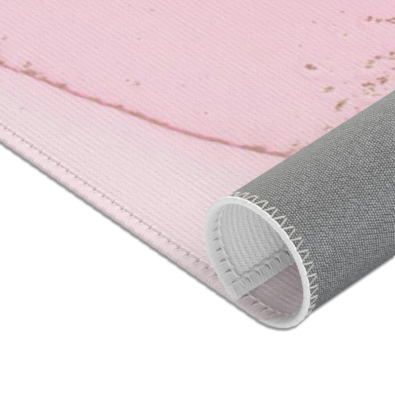 Abstract Area Rug | Blush Pink Ombre